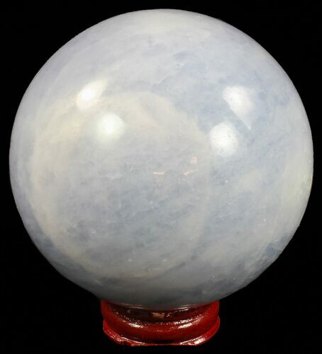 Polished Blue Calcite Sphere - Madagascar #59690